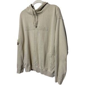 thisisneverthat Hoodie Mens L Large Beige‎ Pullover Sweatshirt Embroidered Logo
